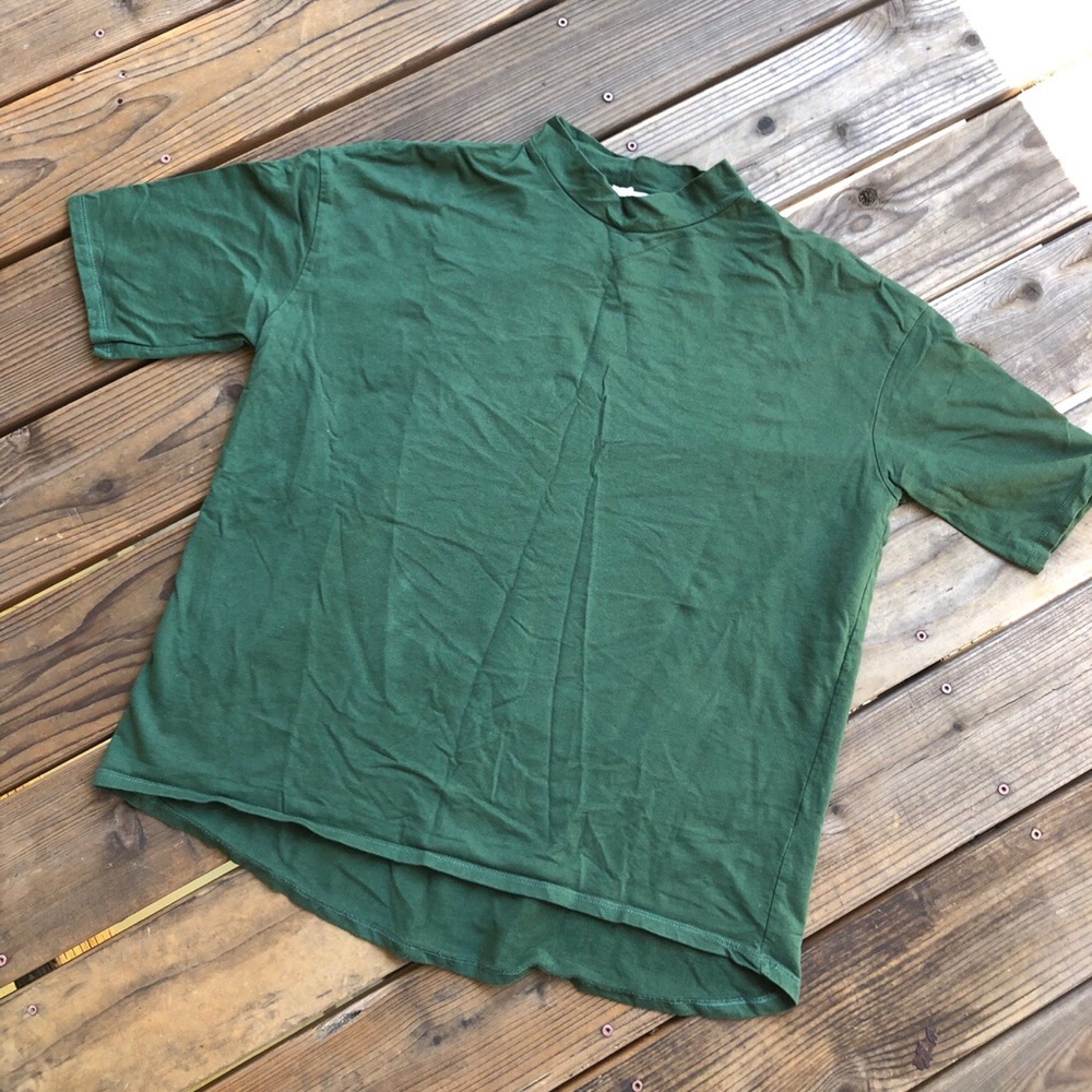 Zara Green Short sleeve High neck